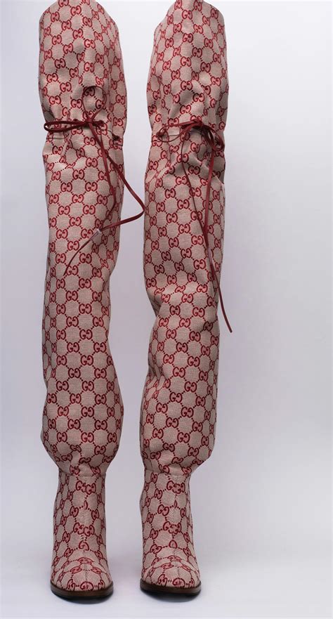 gucci vintage monogram|gucci monogram thigh high boots.